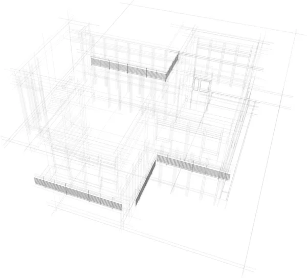 抽象的な建築壁紙やデジタル背景 — ストックベクタ