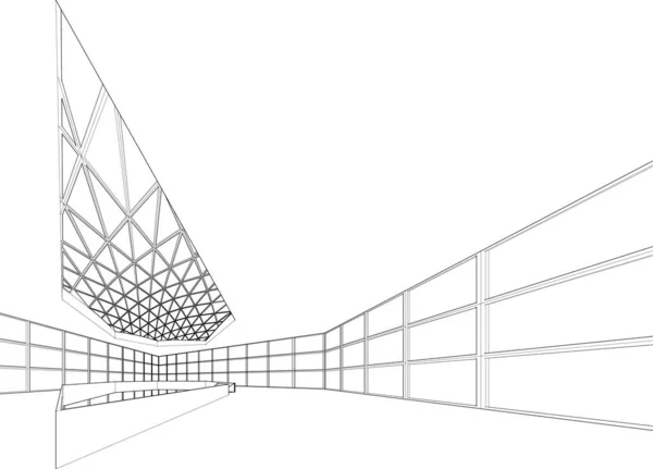 Abstrakte Architektonische Tapete Digitaler Hintergrund — Stockvektor