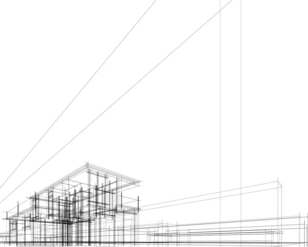 Abstrakcyjna Tapeta Architektoniczna Tło Cyfrowe — Wektor stockowy