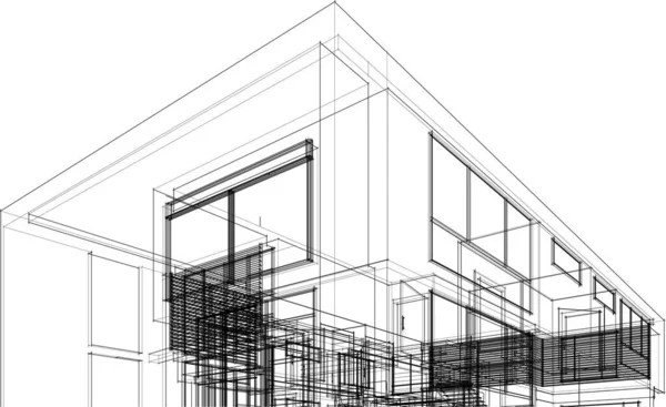 Abstrakcyjna Tapeta Architektoniczna Tło Cyfrowe — Wektor stockowy