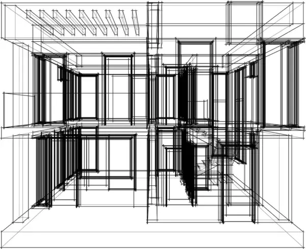 抽象的な建築壁紙やデジタル背景 — ストックベクタ