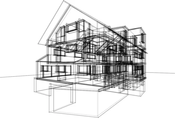 Abstrakcyjna Tapeta Architektoniczna Tło Cyfrowe — Wektor stockowy