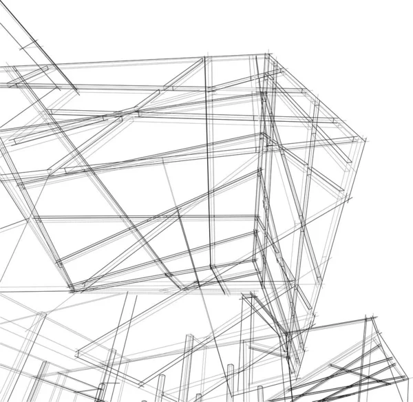 Abstrakcyjna Tapeta Architektoniczna Tło Cyfrowe — Wektor stockowy