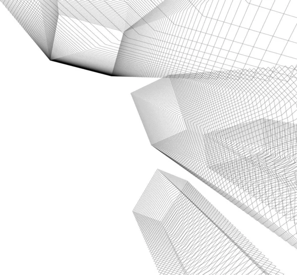 Abstract Architectonisch Behang Digitale Achtergrond — Stockvector