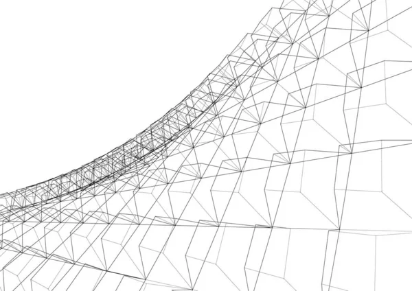 Abstraktní Architektonická Tapeta Digitální Pozadí — Stockový vektor