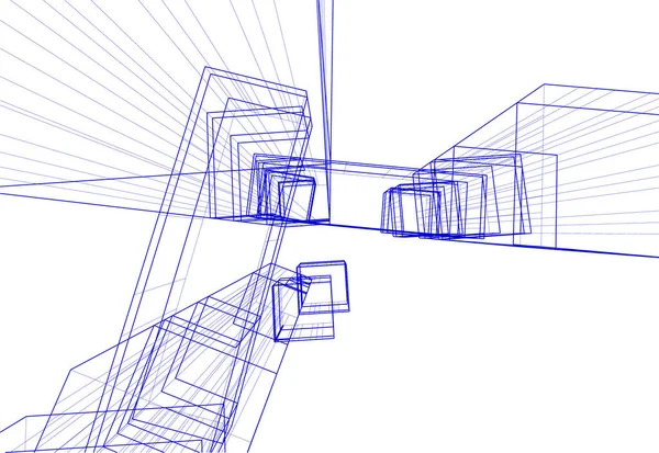 Abstrakcyjna Tapeta Architektoniczna Tło Cyfrowe — Wektor stockowy