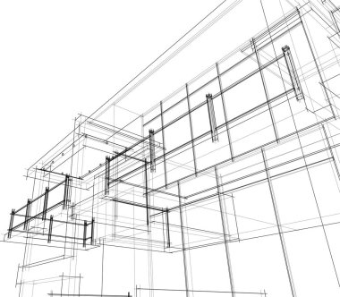 soyut mimari duvar kağıdı konsepti, dijital arkaplan