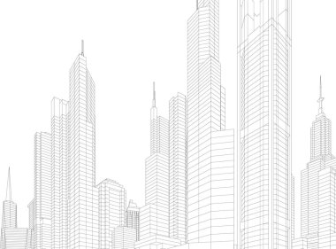 soyut mimari duvar kağıdı konsepti, dijital arkaplan