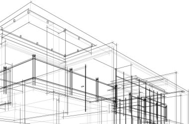 soyut mimari duvar kağıdı konsepti, dijital arkaplan