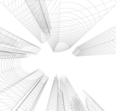 soyut mimari duvar kağıdı tasarımı, dijital konsept arkaplan