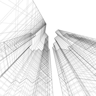 soyut mimari duvar kağıdı tasarımı, dijital konsept arkaplan