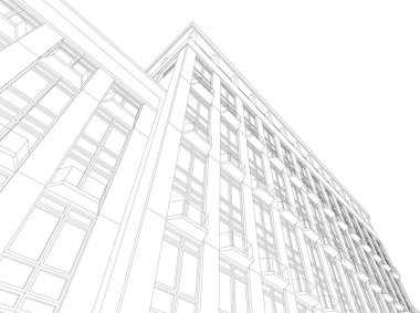 soyut mimari duvar kağıdı tasarımı, dijital konsept arkaplan