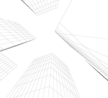 soyut mimari duvar kağıdı tasarımı, dijital konsept arkaplan