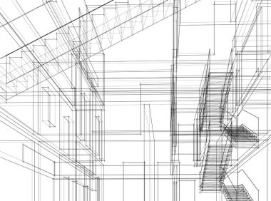 soyut mimari duvar kağıdı konsepti, dijital arkaplan