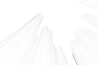 soyut mimari duvar kağıdı tasarımı, dijital konsept arkaplan