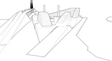 soyut mimari duvar kağıdı, dijital arkaplan