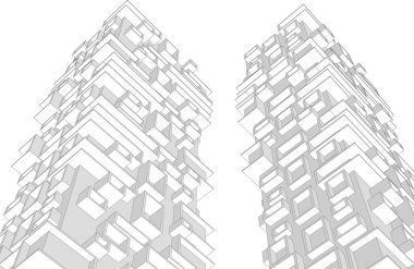 soyut mimari duvar kağıdı, dijital arkaplan