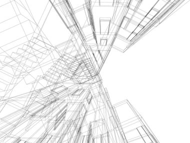 soyut mimari duvar kağıdı tasarımı, dijital konsept arkaplan