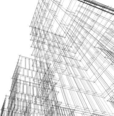 soyut mimari duvar kağıdı tasarımı, dijital konsept arkaplan