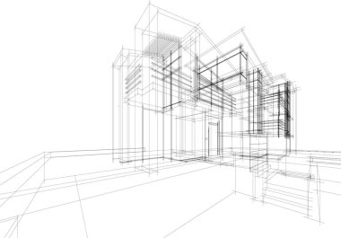 soyut mimari duvar kağıdı, dijital arkaplan