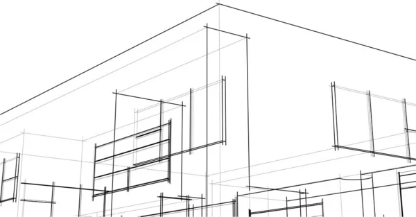 Abstrakcyjna Tapeta Architektoniczna Tło Cyfrowe — Wektor stockowy