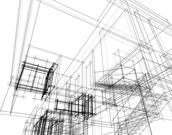 建筑墙纸摘要 数码背景 — 图库矢量图片