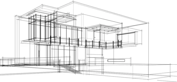 Abstrakcyjna Tapeta Architektoniczna Tło Cyfrowe — Wektor stockowy