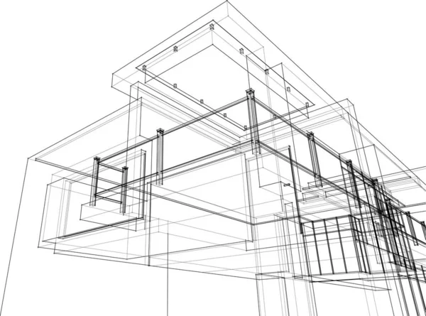 Abstrakcyjna Tapeta Architektoniczna Tło Cyfrowe — Wektor stockowy