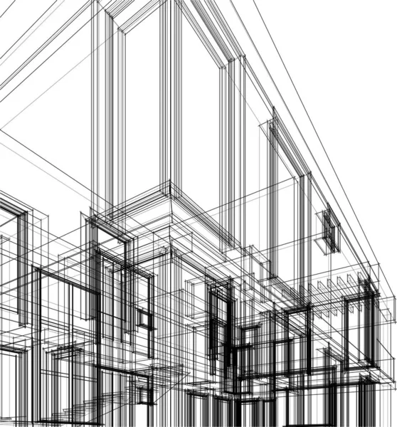 Abstrakte Architektonische Tapete Digitaler Hintergrund — Stockvektor