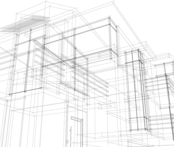 Abstrakt Arkitektoniska Tapeter Digital Bakgrund — Stock vektor