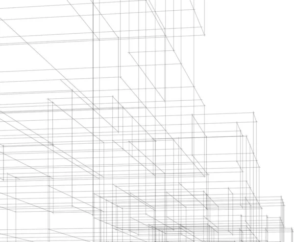 Abstrakte Architektonische Tapete Digitaler Hintergrund — Stockvektor