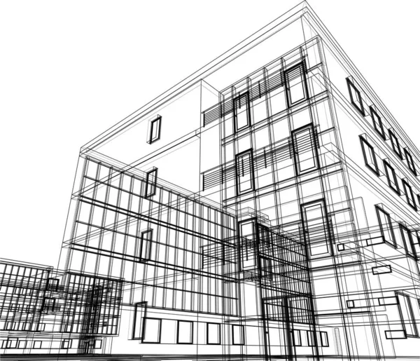 抽象的な建築壁紙やデジタル背景 — ストックベクタ