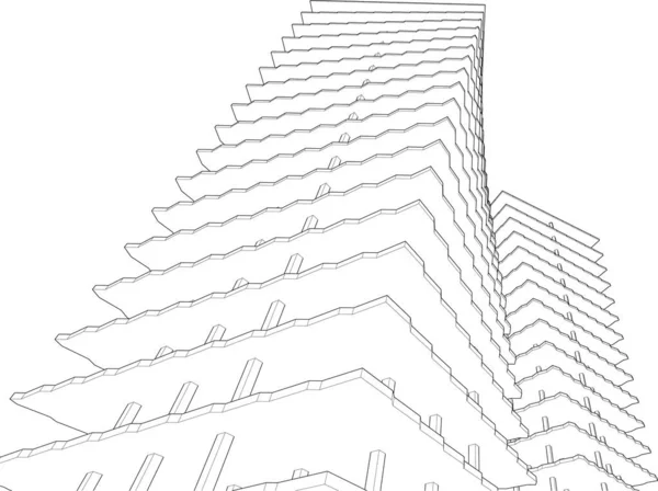 Абстрактные Архитектурные Обои Цифровой Фон — стоковый вектор
