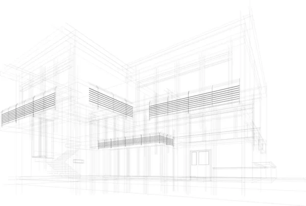 Abstrakcyjna Tapeta Architektoniczna Tło Cyfrowe — Wektor stockowy