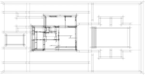 Abstrakte Architektonische Tapete Digitaler Hintergrund — Stockvektor