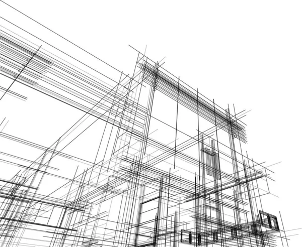 Fondo Pantalla Arquitectónica Abstracta Fondo Digital — Vector de stock