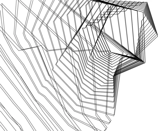 Abstrakcyjna Tapeta Architektoniczna Tło Cyfrowe — Wektor stockowy