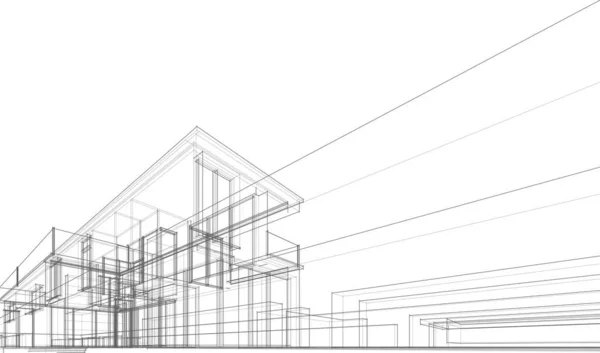 抽象的な建築壁紙やデジタル背景 — ストックベクタ