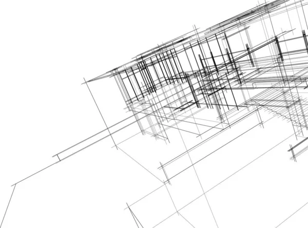 Abstrakte Architektonische Tapete Digitaler Hintergrund — Stockvektor