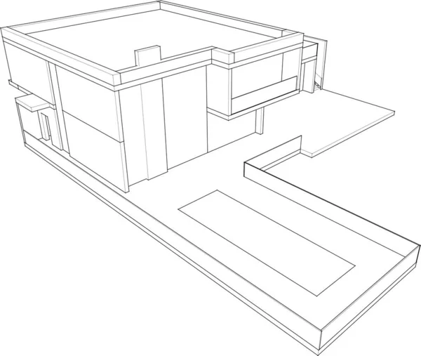 Abstrakte Architektonische Tapete Digitaler Hintergrund — Stockvektor