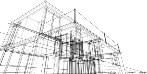 Abstrakcyjna Koncepcja Tapety Architektonicznej Tło Cyfrowe — Wektor stockowy