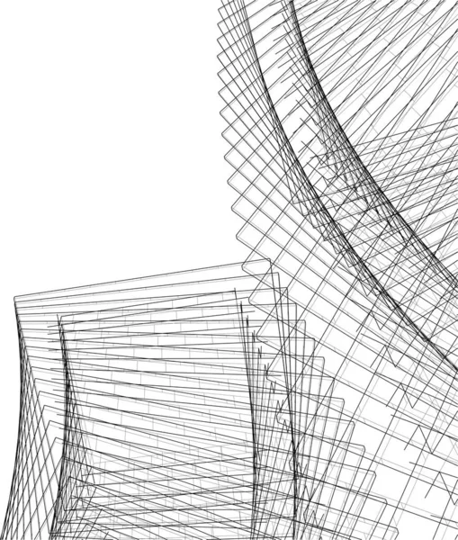Αφηρημένη Αρχιτεκτονική Ταπετσαρία Σχεδιασμό Ψηφιακή Έννοια Φόντο — Διανυσματικό Αρχείο