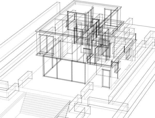 Abstract Architectonisch Behang Digitale Achtergrond — Stockvector