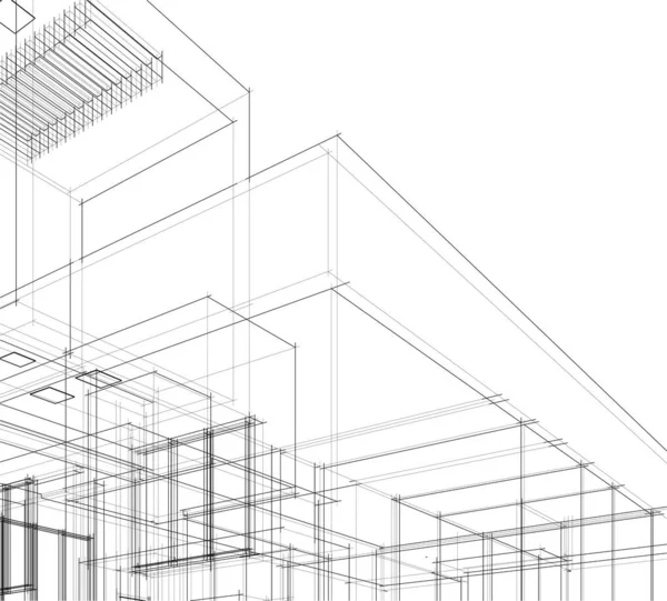 Abstrakcyjna Tapeta Architektoniczna Tło Cyfrowe — Wektor stockowy