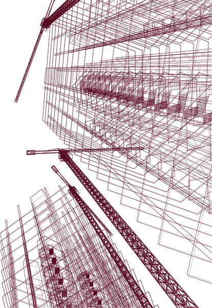 Abstrakt Arkitektoniska Tapeter Digital Bakgrund — Stock vektor