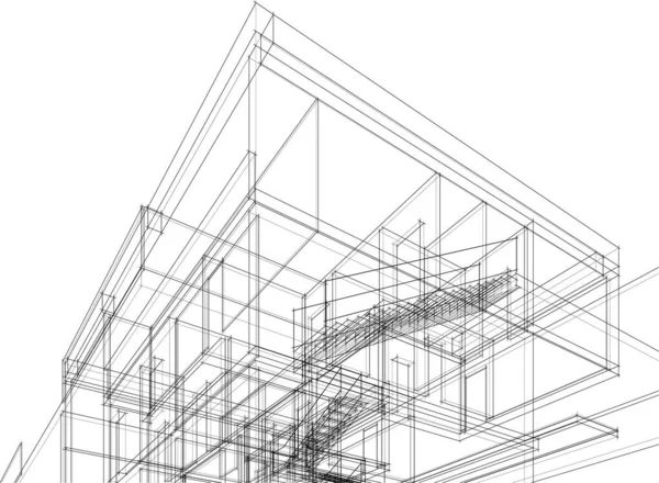 Concept Abstrait Papier Peint Architectural Fond Numérique — Image vectorielle
