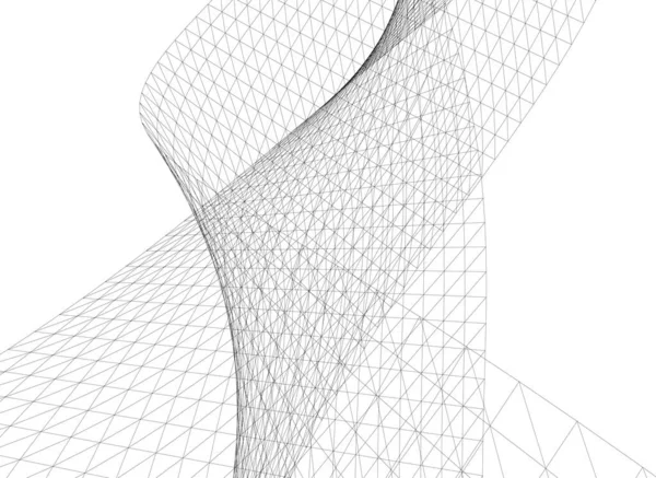 建筑墙纸设计 数字概念背景 — 图库矢量图片