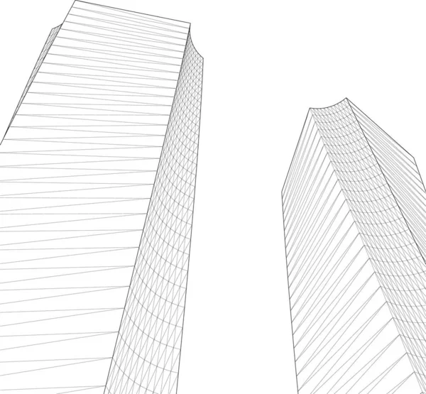 建筑墙纸摘要 数码背景 — 图库矢量图片