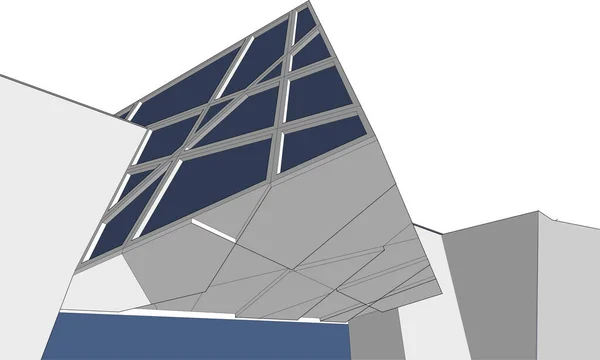 Abstrakt Arkitektonisk Tapeter Digital Bakgrunn – stockvektor