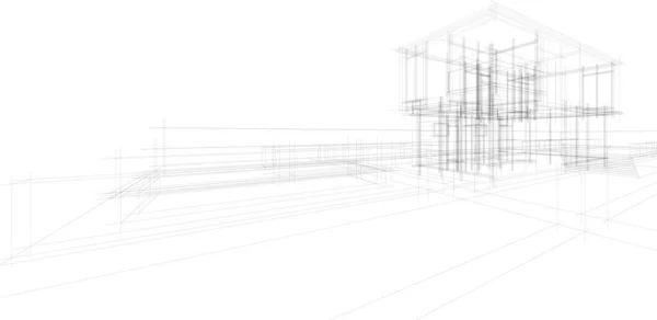 抽象的な建築壁紙やデジタル背景 — ストックベクタ